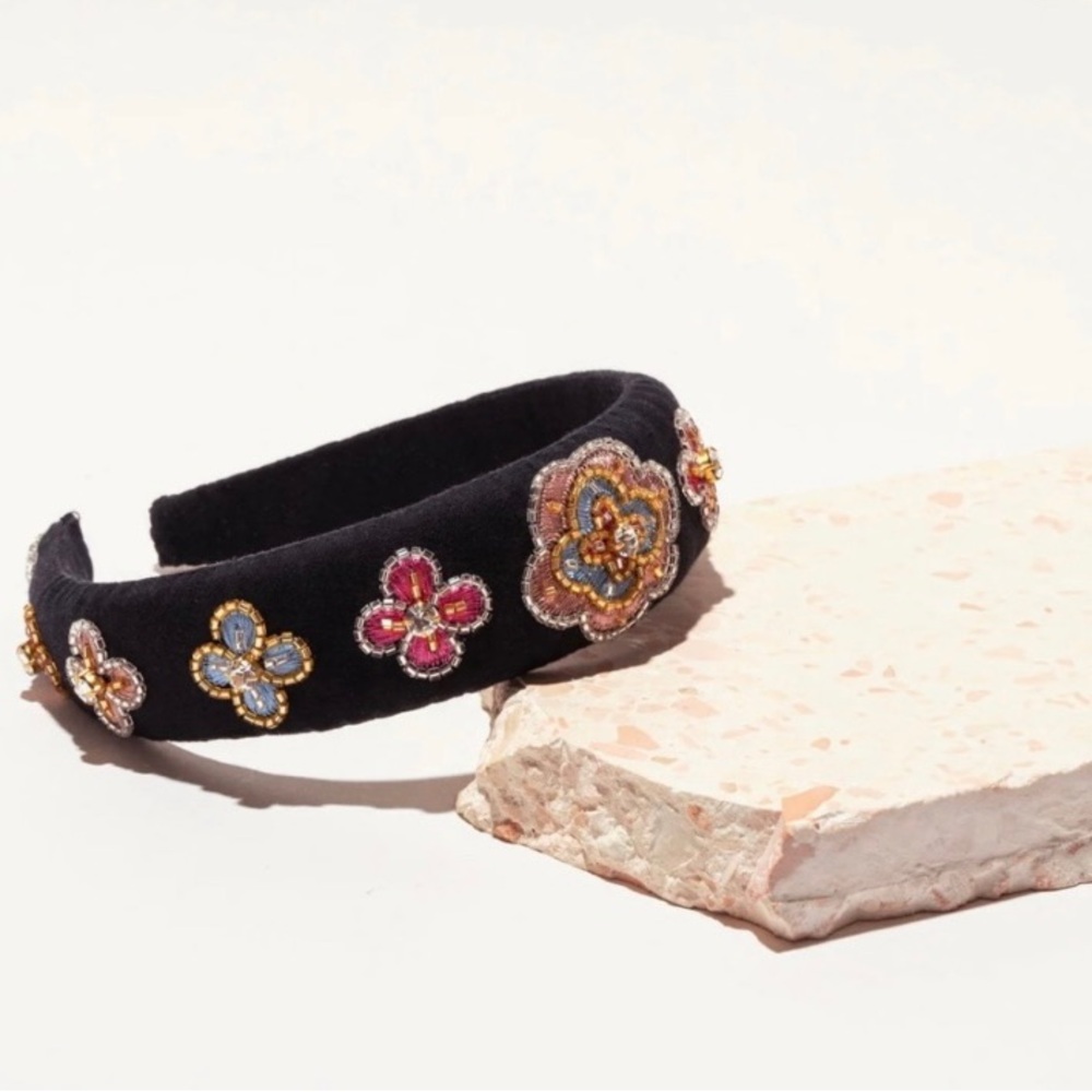 MIGNONNE GAVIGAN Flower Embroidered Headband